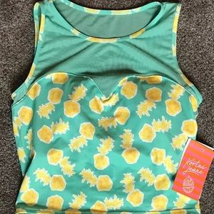 Kortni Jeane Medium Netted Top Pineapple